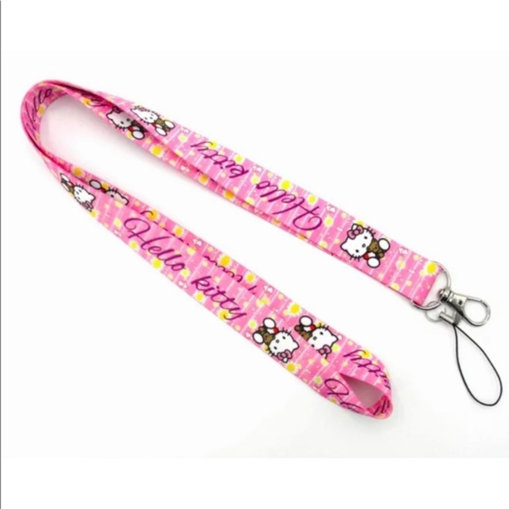 Sanrio Hello Kitty Kawaii Pink Lanyard ID Holder